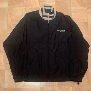 Cutter & Buck Honda Men's Vintage Black Lightweight Hoodless Zipper Jacket